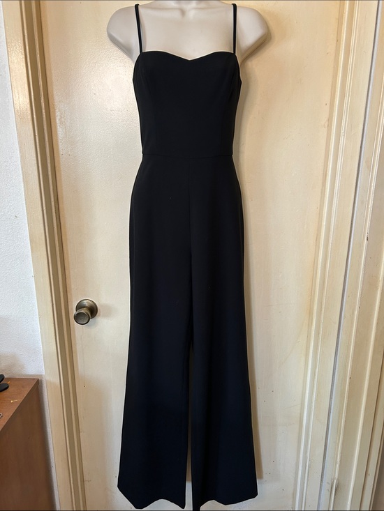French Connection Pants - French Connection Black Wide-Leg Spaghetti Strap Jumpsuit size XS